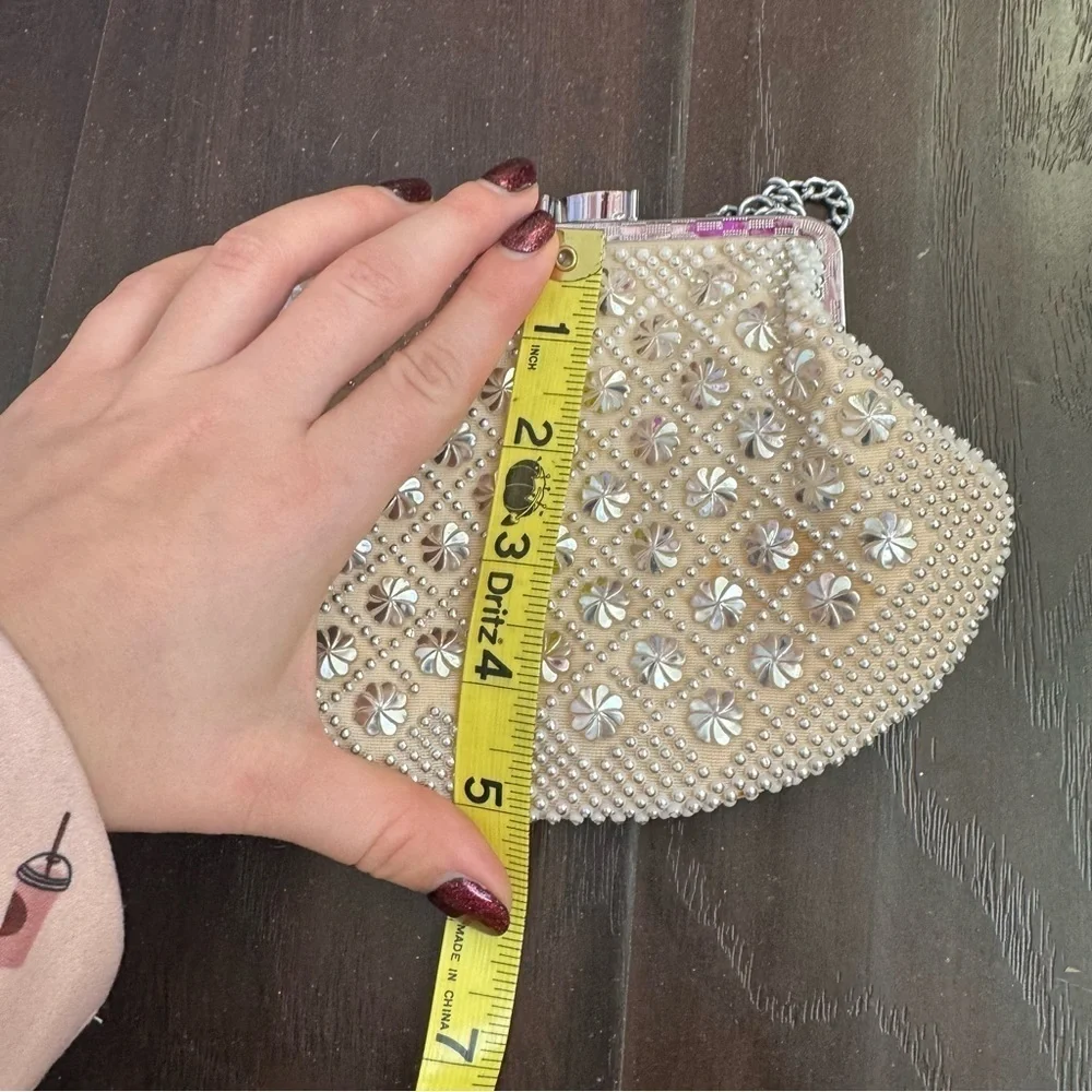 Vintage handmade beaded clutch/mini purse Fairycore glam - Picture 8 of 8